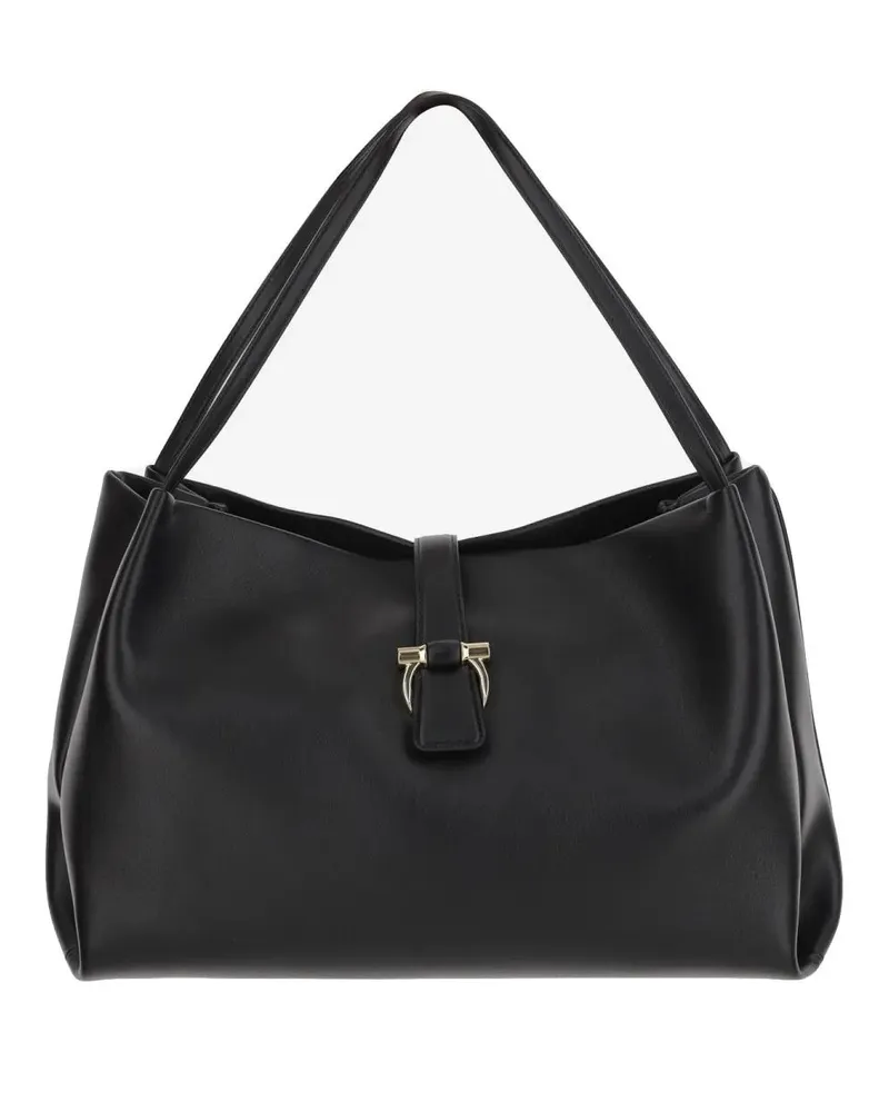 Ferragamo Hobo Bags Leather Shoulder Bag schwarz Schwarz