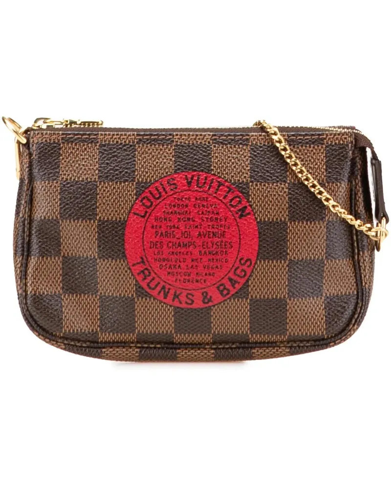 Louis Vuitton Crossbody Bags Damier Ebene Trunks and Bags Mini Pochette Accesso braun Braun