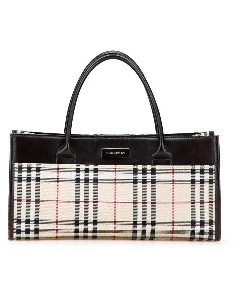 Burberry Crossbody Bags House Check Canvas Handbag braun Braun