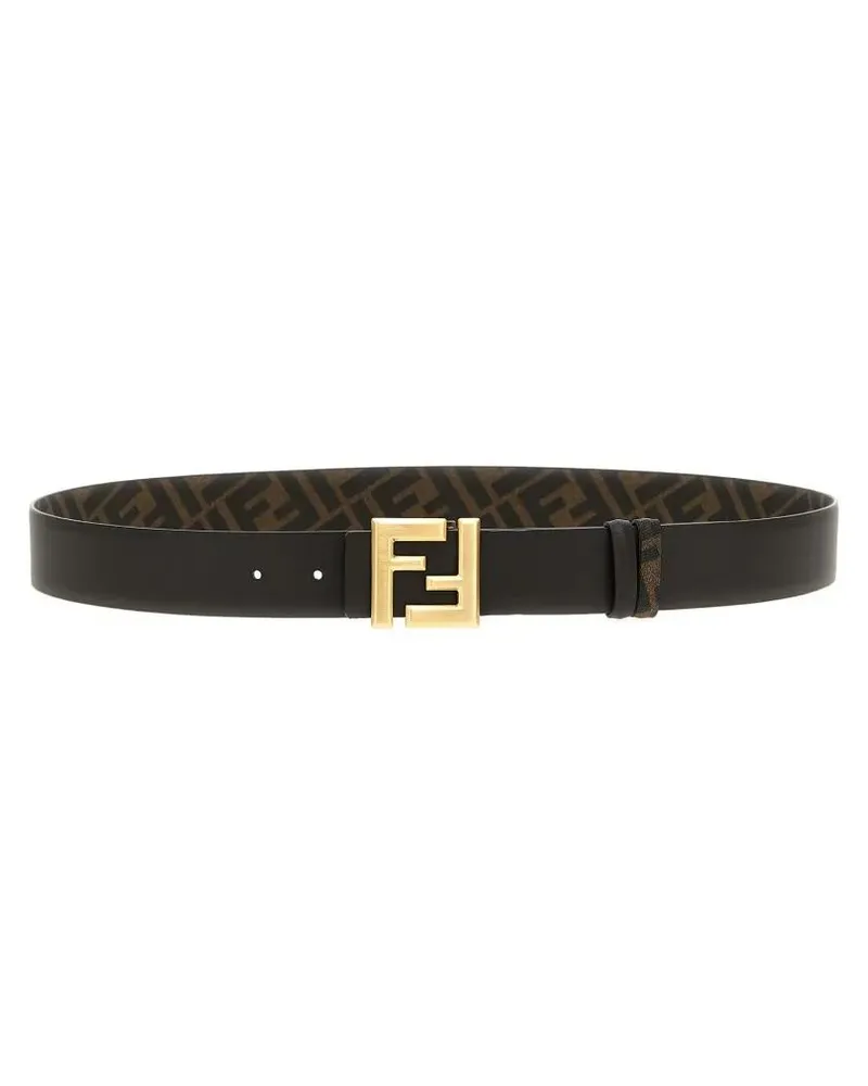 Fendi Gürtel 'Squared Ff' Reversible Belt braun Braun