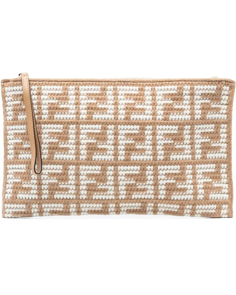 Fendi Clutches Zucca Cashmere Clutch braun Braun