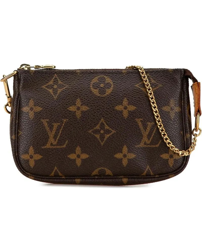 Louis Vuitton Clutches Monogram Mini Pochette Accessoires braun Braun