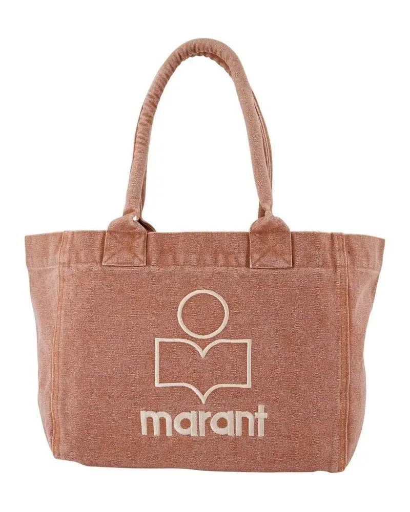 Isabel Marant Shopper & Totes Textured Cotton Shopper Bag With Padded Handles braun Braun