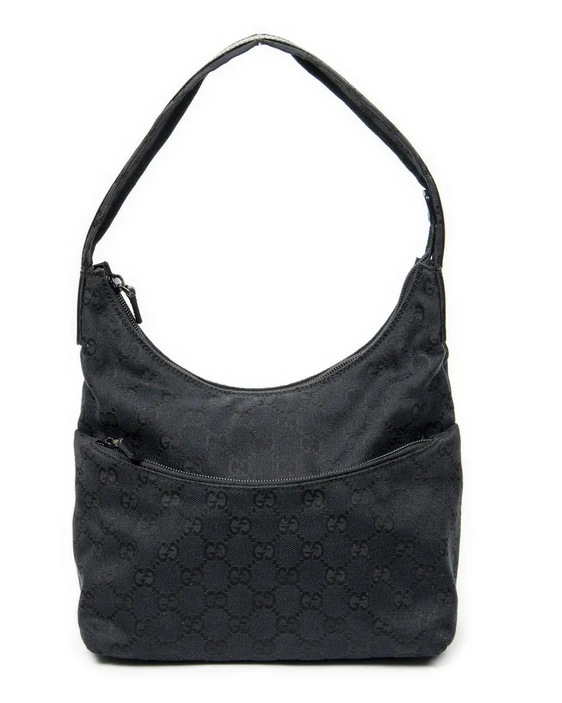 Gucci Crossbody Bags Front Pocket Hobo schwarz Schwarz