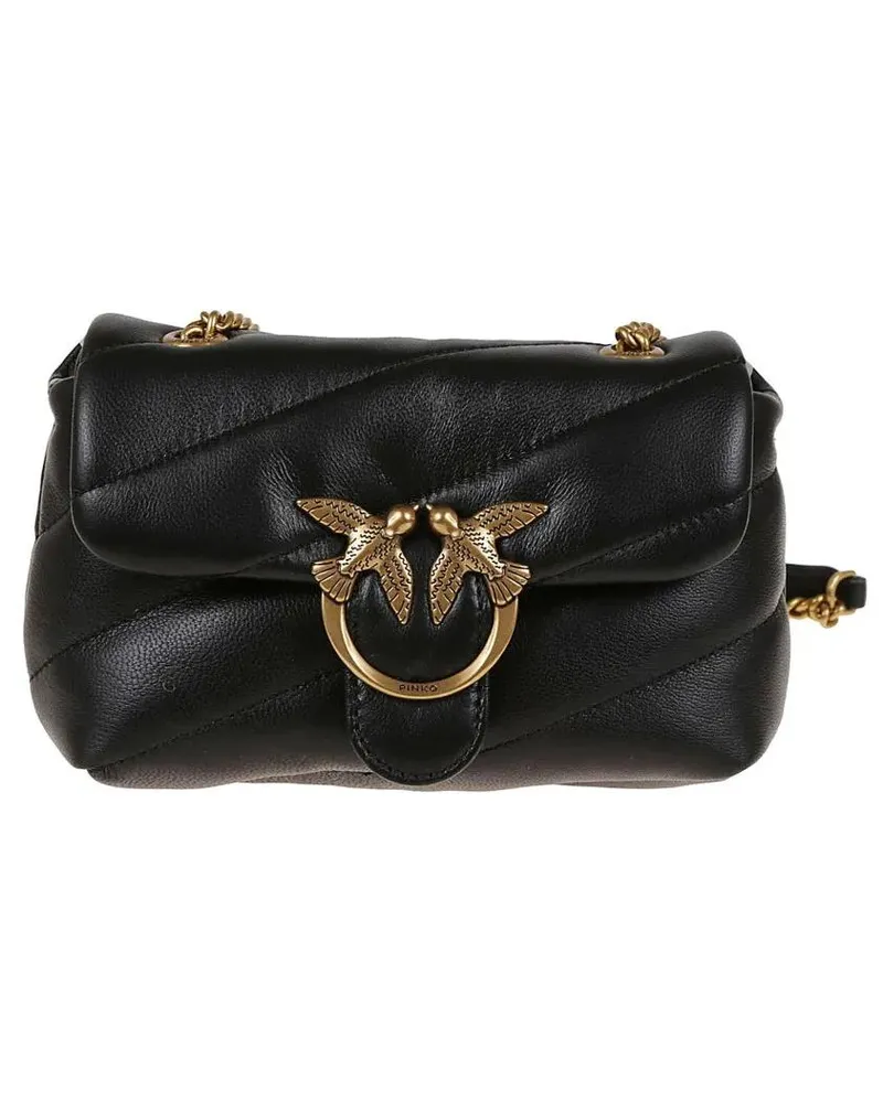 Pinko Hobo Bags Love Birds Quilted Shoulder Bag schwarz Schwarz