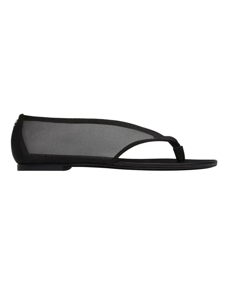 Courrèges Sandalen Wrapped Mesh Thongs schwarz Schwarz