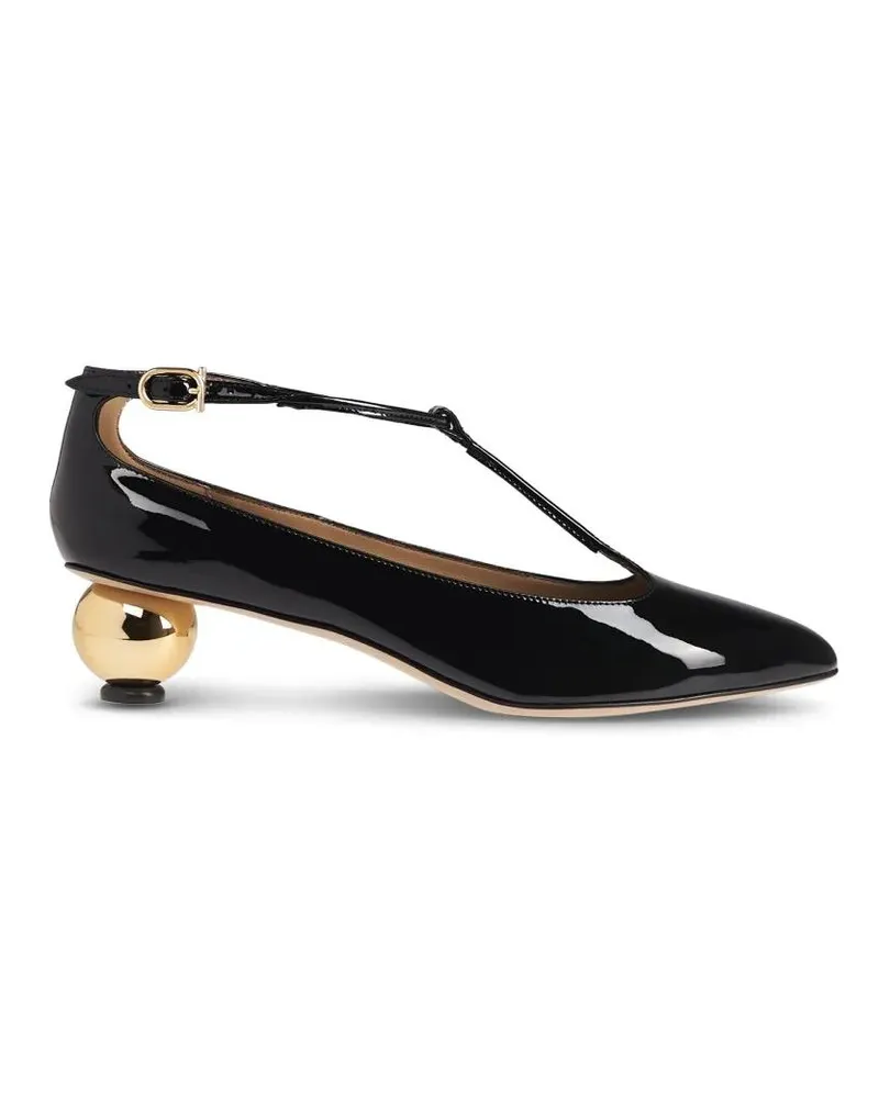 Ferragamo Sandalen Pointed Toe Pumps With Spherical Heel Design schwarz Schwarz