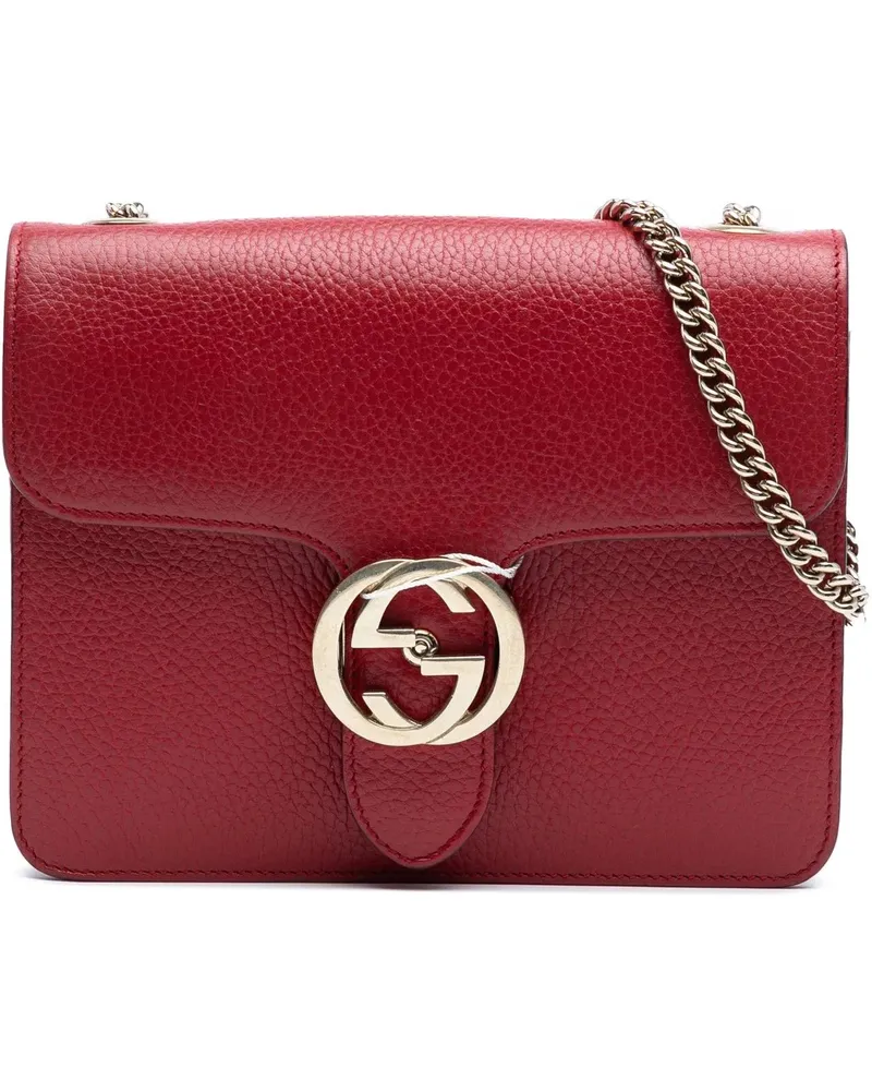 Gucci Hobo Bags Small Dollar Calfskin Interlocking G Crossbody rot Rot