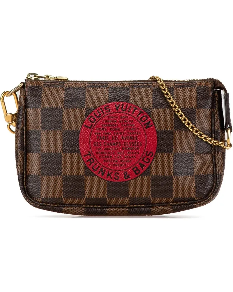 Louis Vuitton Hobo Bags Damier Ebene Trunks and Bags Mini Pochette Accesso braun Braun