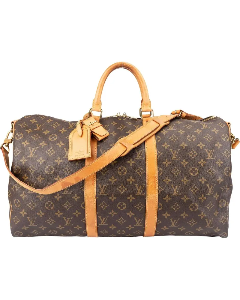 Louis Vuitton Crossbody Bags  Canvas Monogram Keepall 50 Bandoulie braun Braun