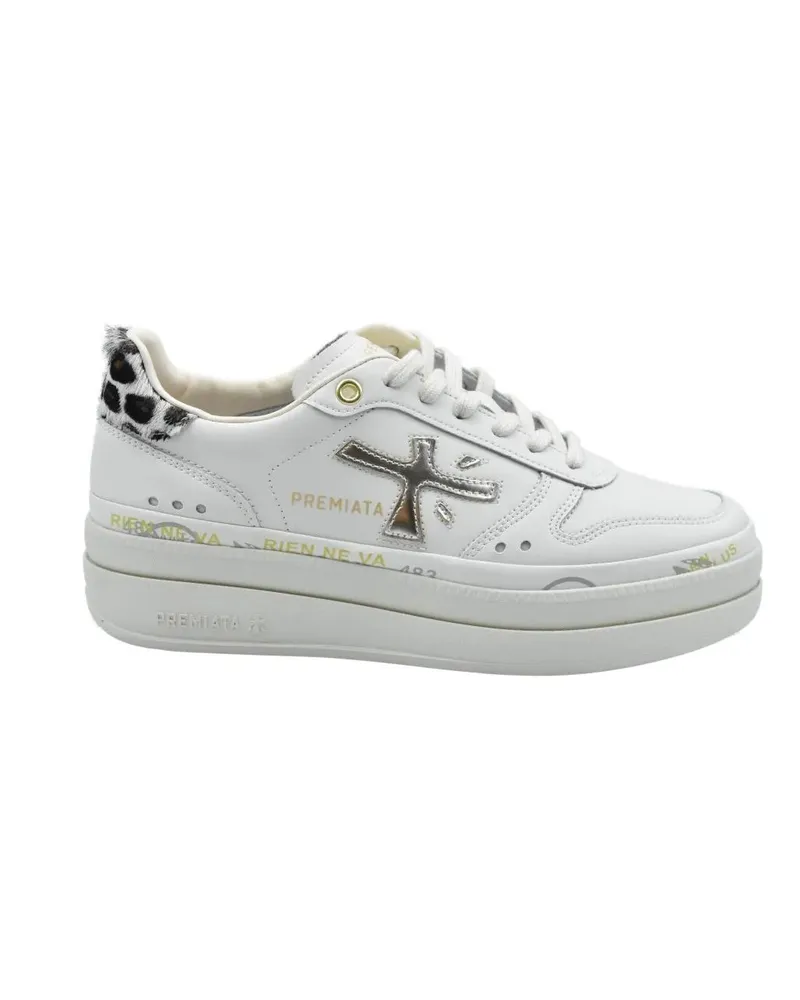 Premiata Low-Top Sneaker Low-Top Dual-Layer Platform Sneakers weiß Weiß