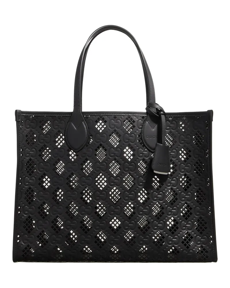 Gucci Shopper & Totes Laser Cut Gg Leather Tote Bag schwarz Schwarz