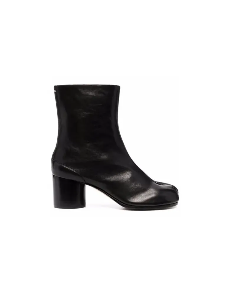 Maison Margiela Stiefel Mid-Calf Boots With Glossy Finish And Split-Toe De schwarz Schwarz
