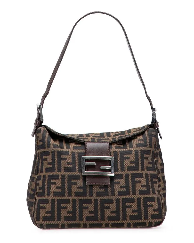 Fendi Hobo Bags Zucca Canvas Shoulder Bag braun Braun