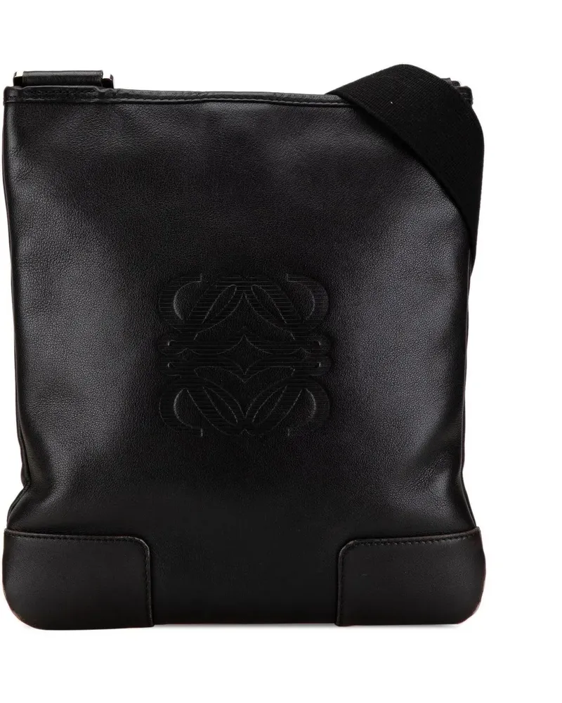 Loewe Hobo Bags 2000-2013 Anagram Leather Crossbody schwarz Schwarz