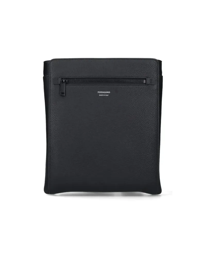 Ferragamo Hobo Bags Logo Shoulder Bag – Black schwarz Schwarz