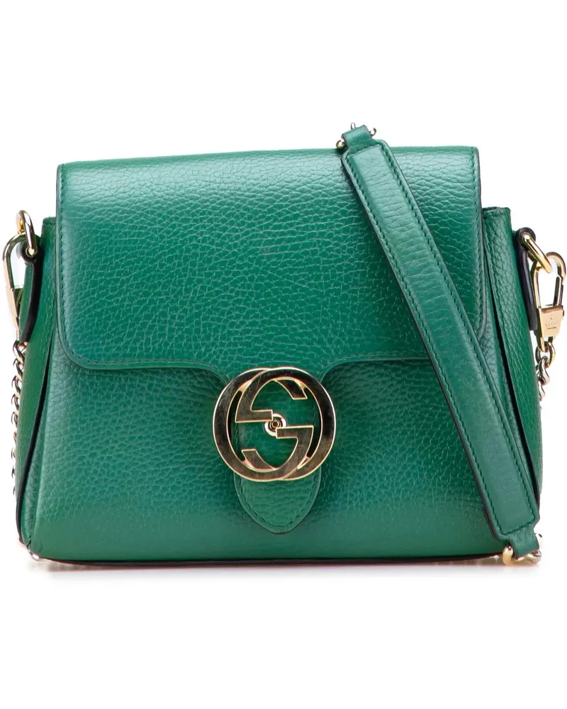 Gucci Hobo Bags Small Dollar Calfskin Interlocking G Crossbody grün Grün