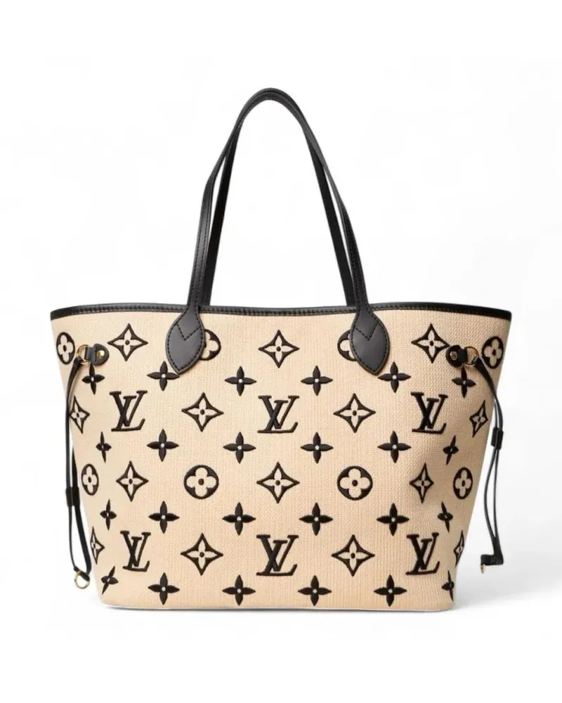 Louis Vuitton Shopper & Totes Loui Vuitton Neverfull Mm By The Pool Rafia Monogr beige Beige