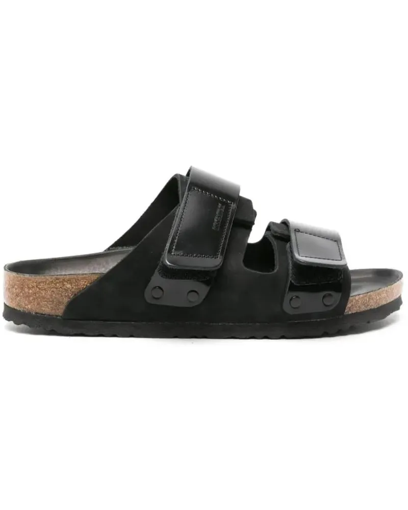 Birkenstock Sandalen Uji Black Slides With Iconic Footbed schwarz Schwarz