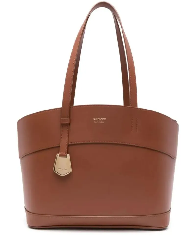 Ferragamo Totes Charming Brown Mini Tote Bag Braun