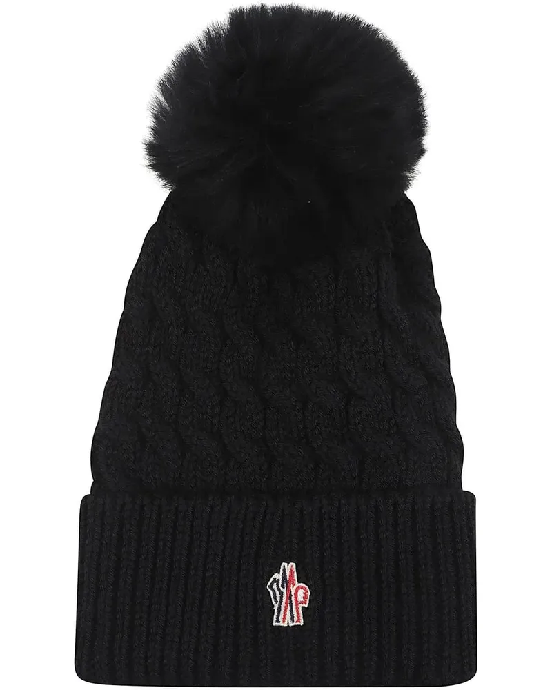 Moncler Caps & Mützen Tricot Beanie Black schwarz Schwarz