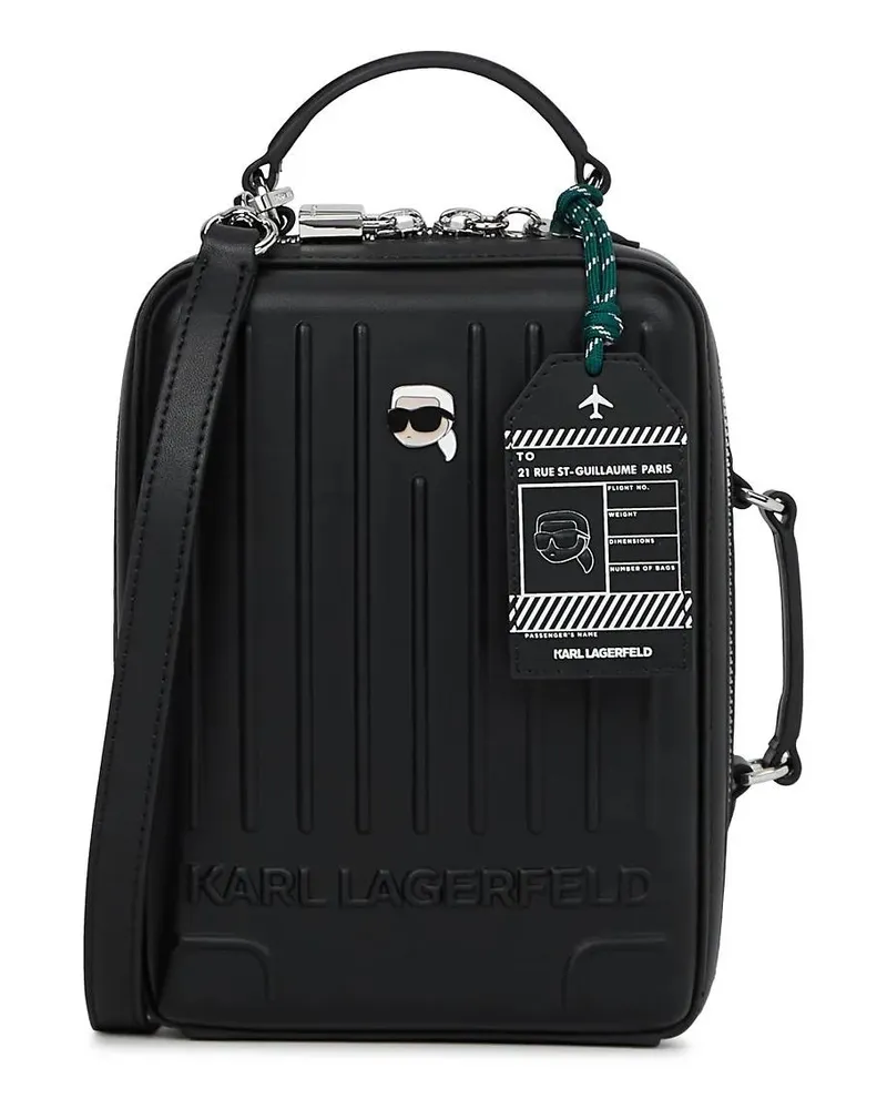 Karl Lagerfeld Crossbody Bags Ikon Umhängetasche in Kofferform schwarz Schwarz