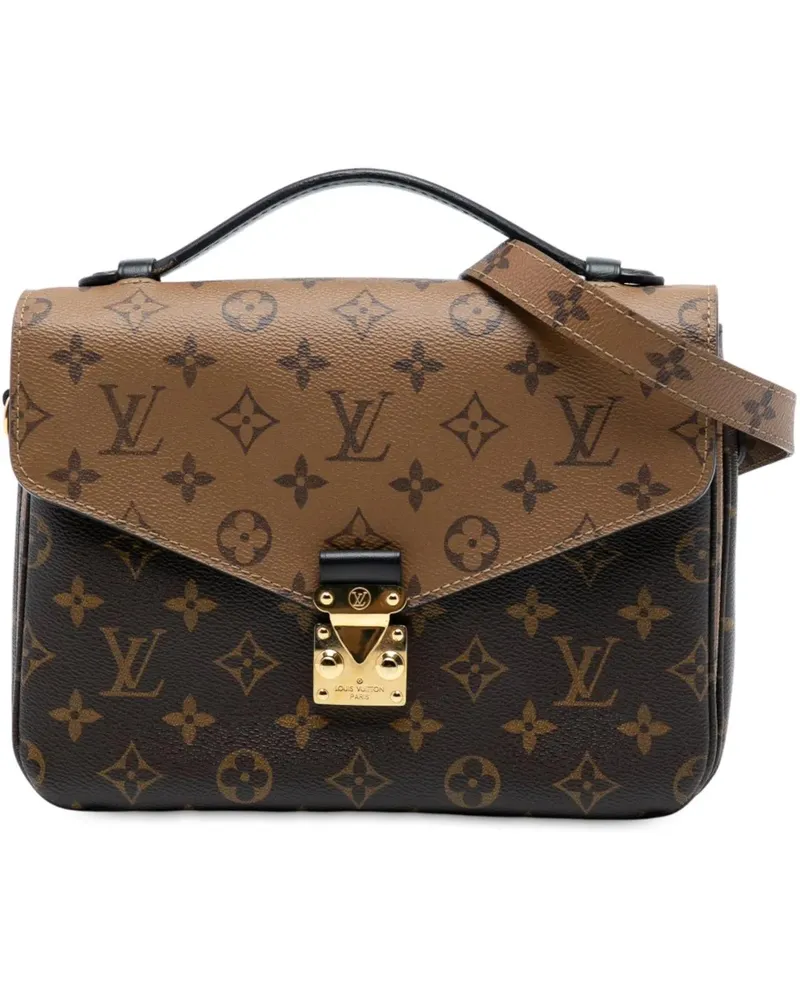 Louis Vuitton Hobo Bags Monogram Reverse Pochette Metis braun Braun