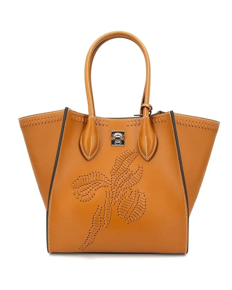 Ermanno Scervino Shopper & Totes Maggie Bag In Smooth Leather orange Orange
