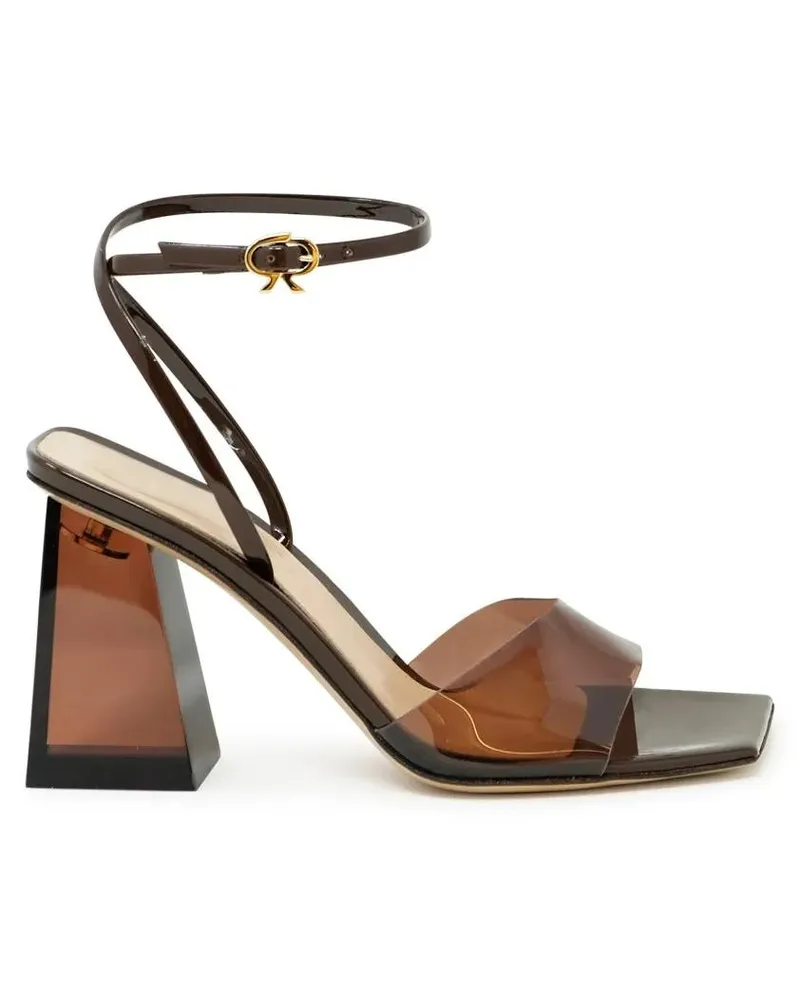 Gianvito Rossi Sandalen Brown Glass Patent Leather Sandals braun Braun
