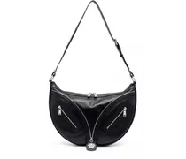 Umhängetaschen Small Repeat Shoulder Bag With Medusa Head In Blac