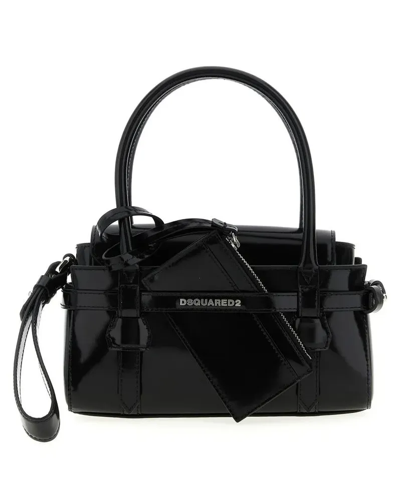Dsquared2 Hobo Bags 'Twin Mini' Handbag schwarz Schwarz