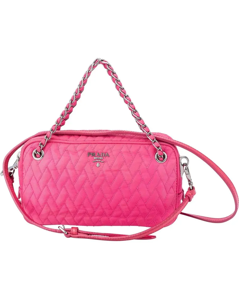 Prada Crossbody Bags  Pink Quilted Nylon Crossbody Bag rosa Gold