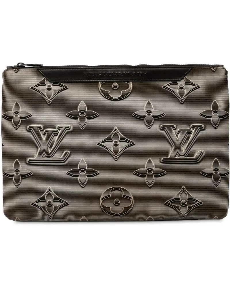 Louis Vuitton Clutches Monogram 3D 2054 Reversible Pouch grau Grau