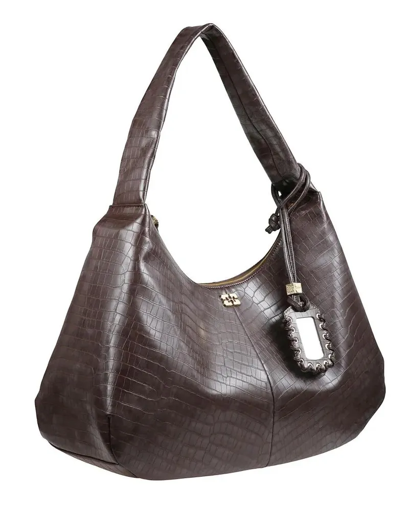 Ganni Hobo Bags Extra Large Knot-Handle Bag braun Braun