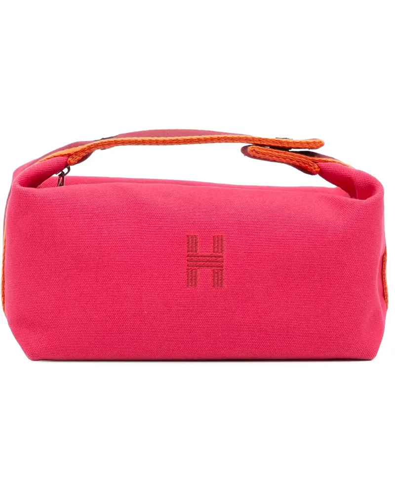 Hermès Kosmetiktaschen Small Canvas Bride A Brac Case rosa Gold