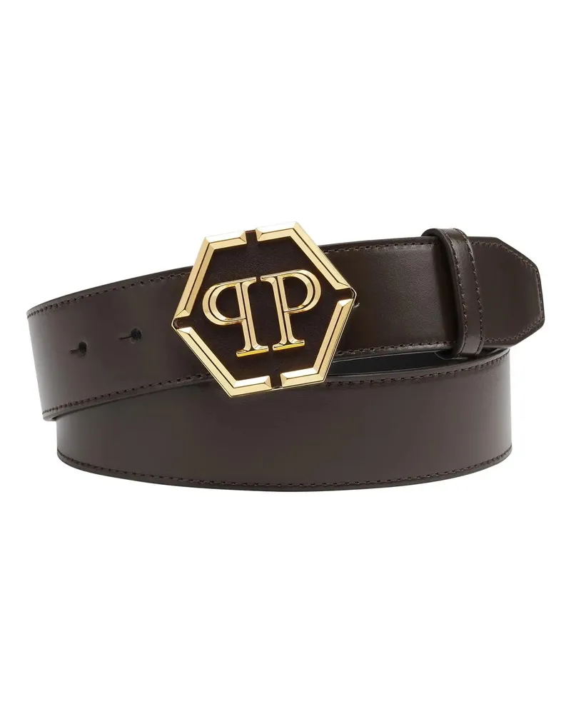 Philipp Plein Gürtel Gürtel Hexagon braun Braun
