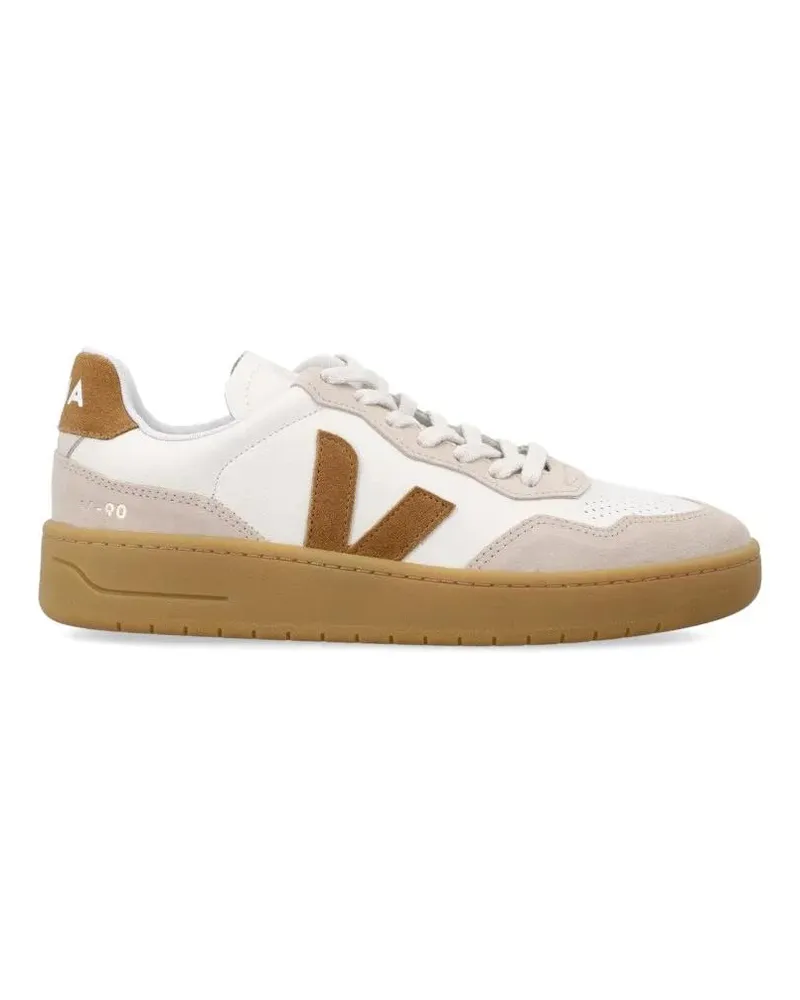 VEJA Low-Top Sneaker White V-90 Sneakers With Streamlined Silhouette goldfarben Gold