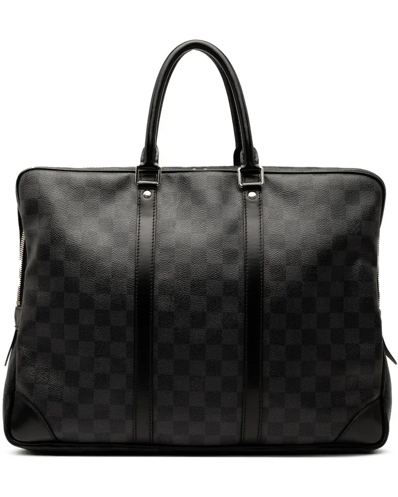 Louis Vuitton Crossbody Bags Damier Graphite Porte Documents Voyage PM schwarz Schwarz