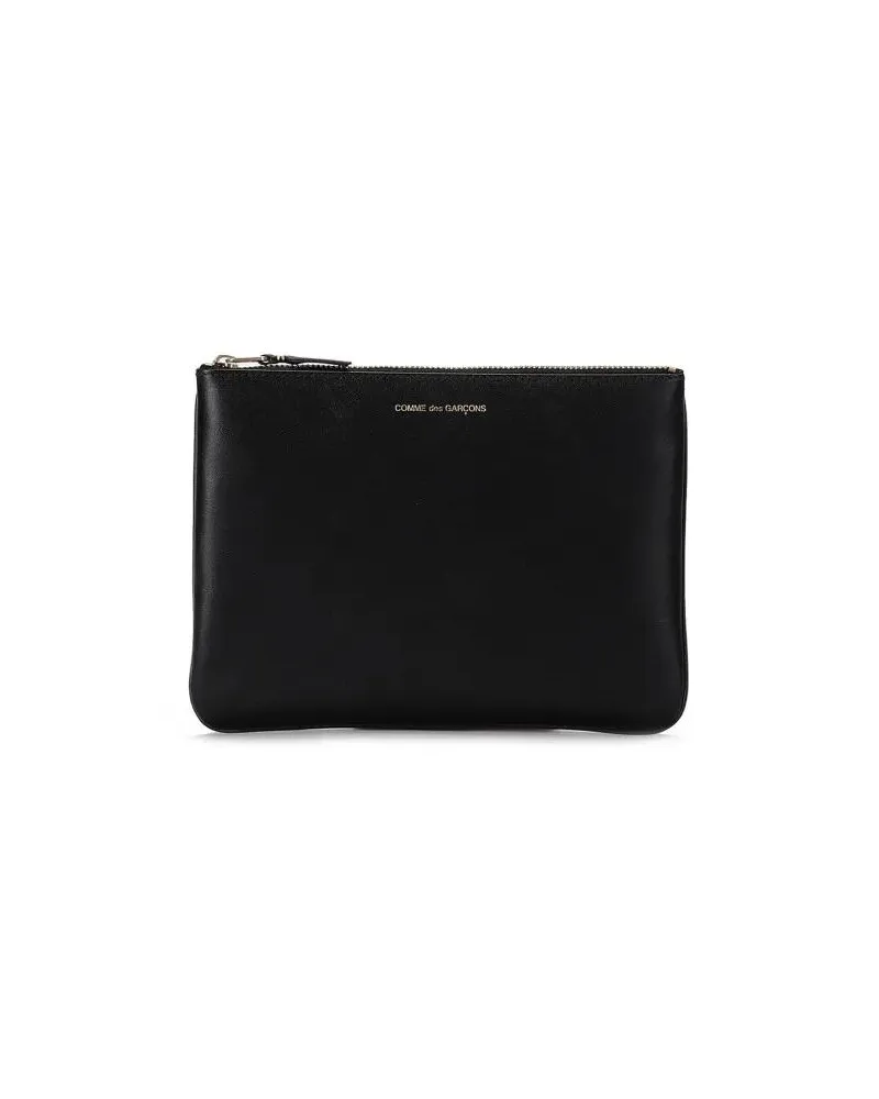 Comme des Garçons Portemonnaies Large Black Cowhide Wallet schwarz Schwarz