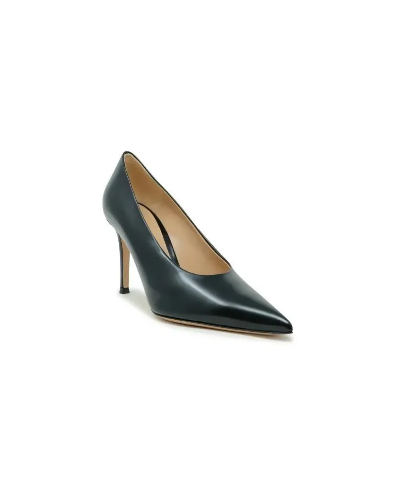Gianvito Rossi Hohe Schuhe Toknero Black Leather Pumps grau Grau