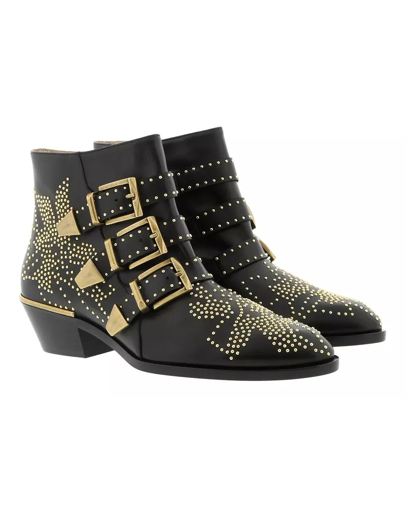 Chloé Stiefel & Boots Susanna Leather Studs Boots schwarz Schwarz