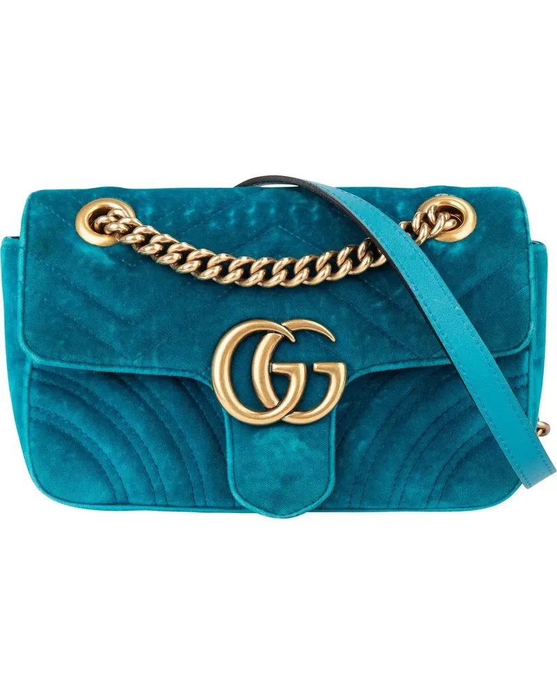 Gucci Crossbody Bags  Blue Velvet Marmont GG Crossbody Bag blau Blau