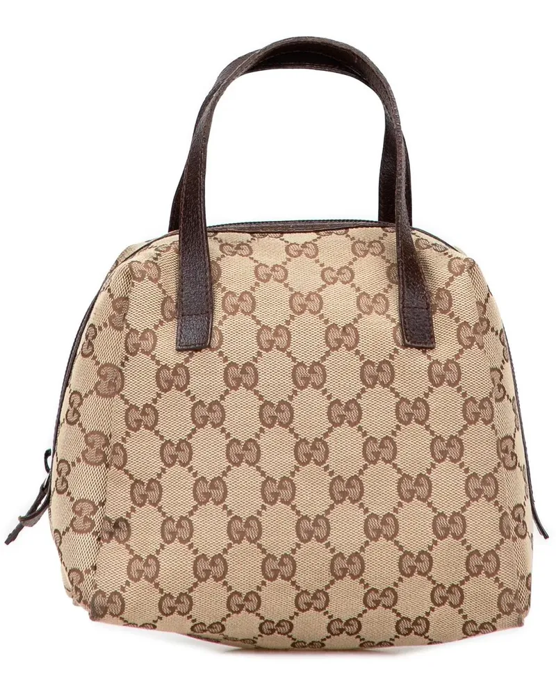Gucci Crossbody Bags Mini GG Canvas Balthus Tofu Bag braun Braun