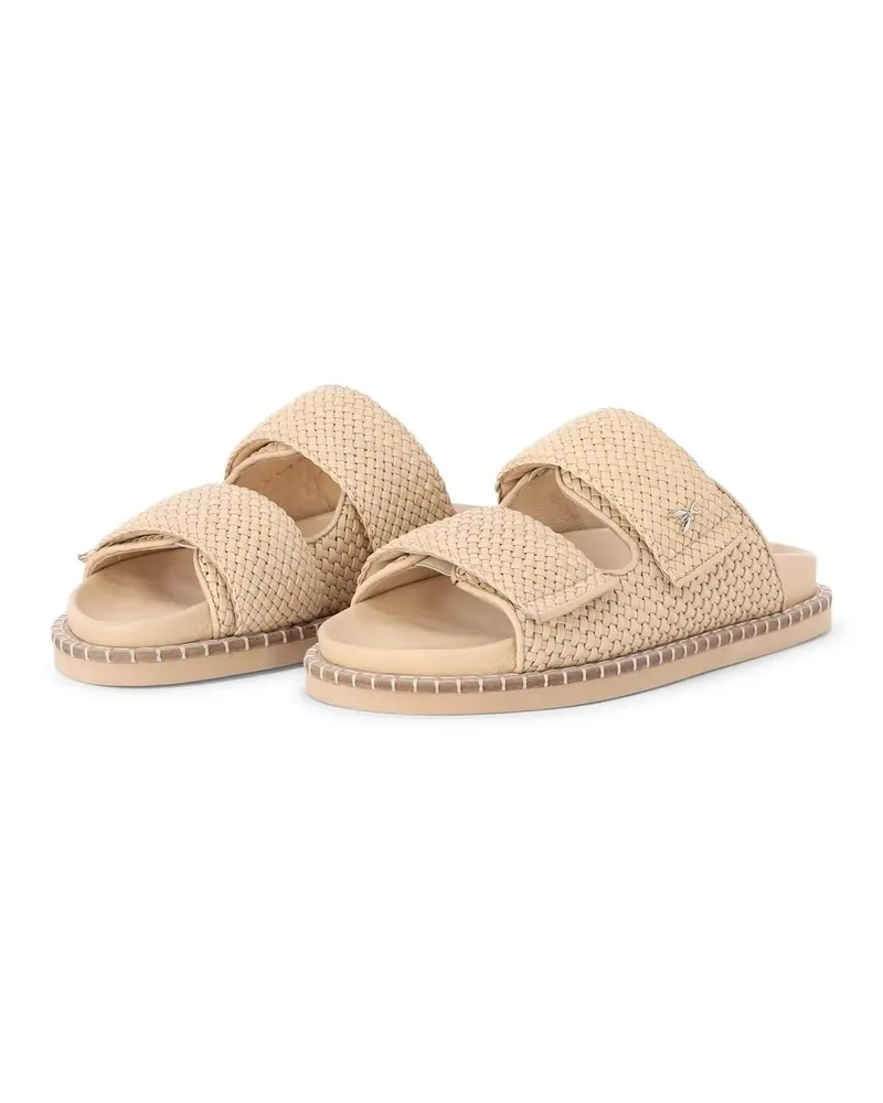 Patrizia Pepe Low-Top Sneaker Geflochtene Sandalen aus Leder beige Beige
