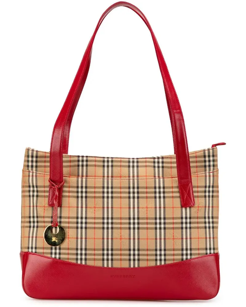 Burberry Shopper Haymarket Check Canvas Tote braun Braun