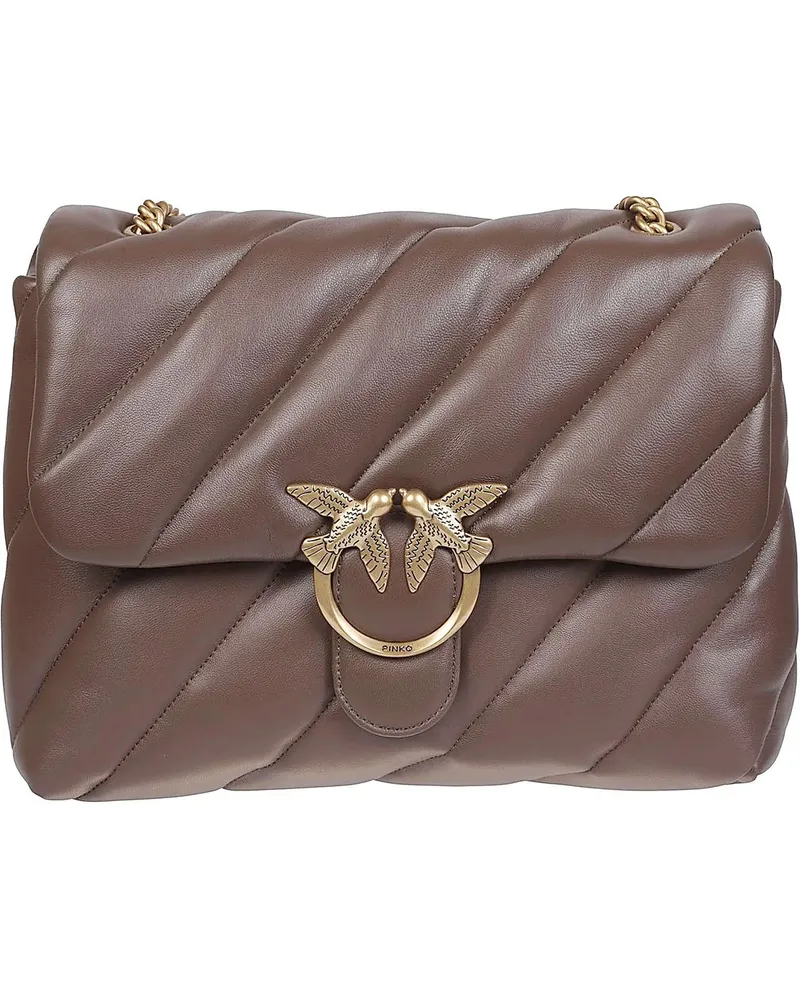 Pinko Crossbody Bags Love Big Puff Maxi Quilt Bag Brown braun Braun