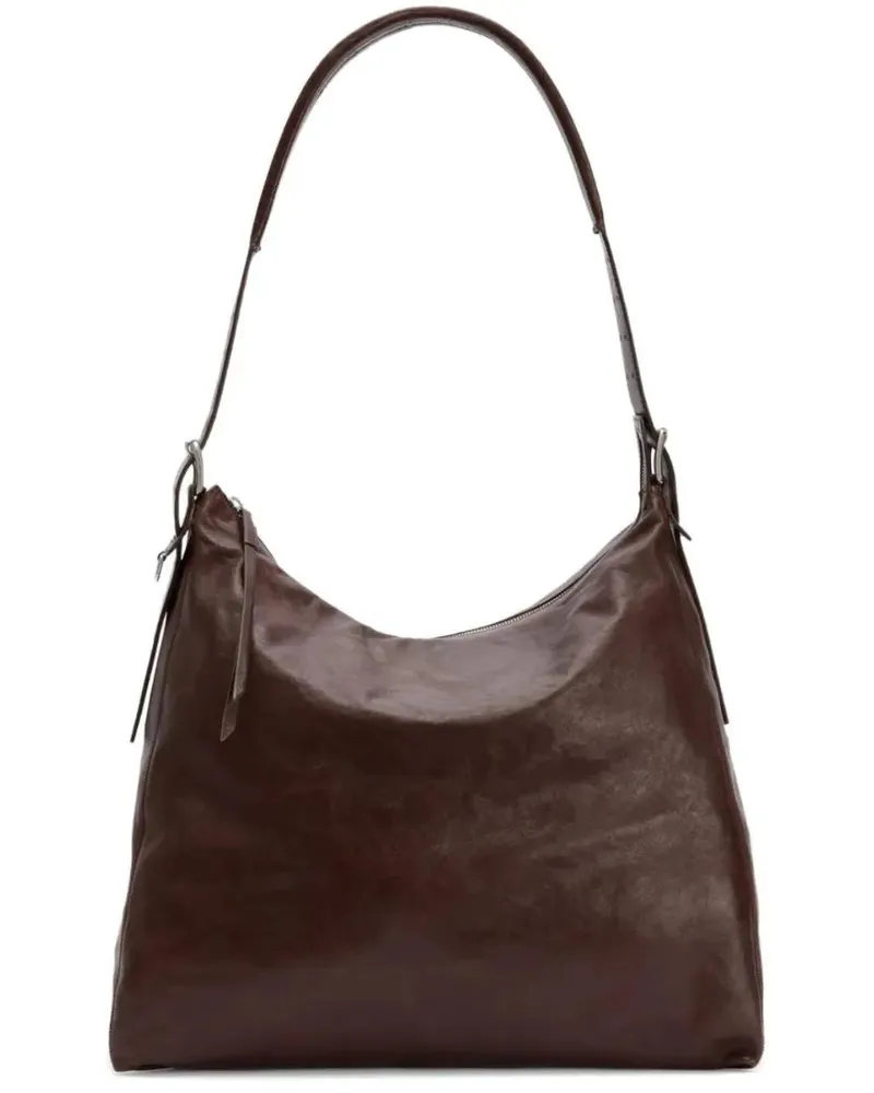 Christophe Lemaire Crossbody Bags Belted Hobo Bag Espresso braun Braun