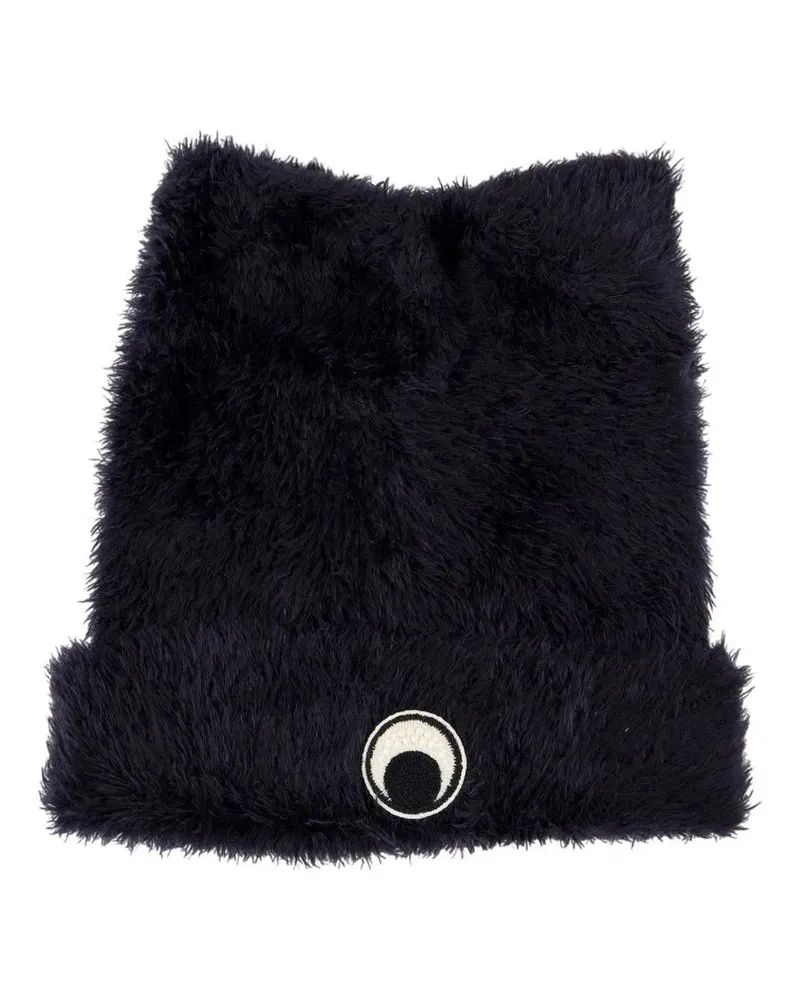 Marine Serre Caps & Mützen Wild Fluffy Kawaii Beanie - Synthetic - Black schwarz Schwarz