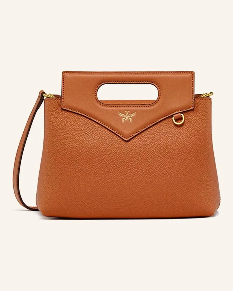 MCM Crossbody Bags Crossbody Bags Soft Diamond Umhängetasche aus gena orange Orange