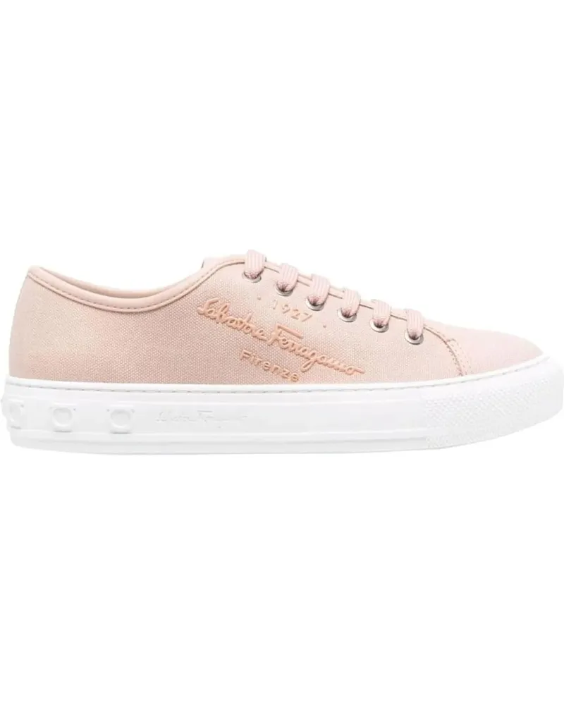 Ferragamo Low-Top Sneaker Mediterr Eco Logo Sneakers rosa Gold